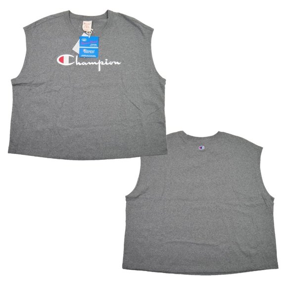 Champion Oversized Boxy Crop Top Sleeveless Shirt Reverse Weave Workout Boxing - Picture 8 of 8